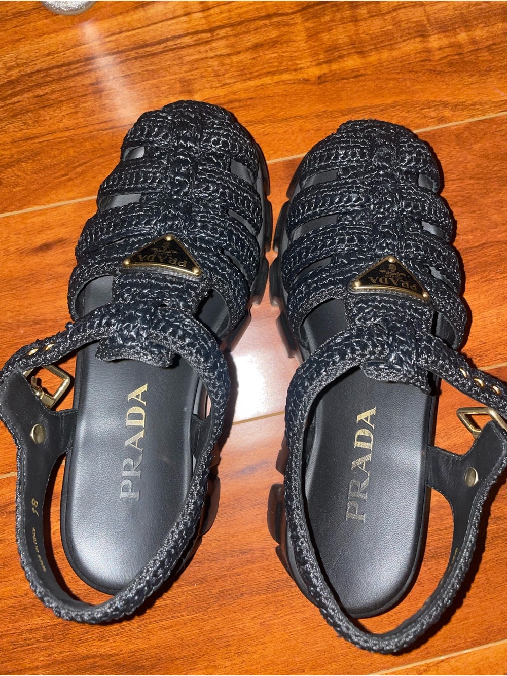 Prada crochet cage sandals size 38